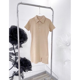 ĐẦM ÔM CỔ BẺ THUN GÂN XẺ ĐÙI