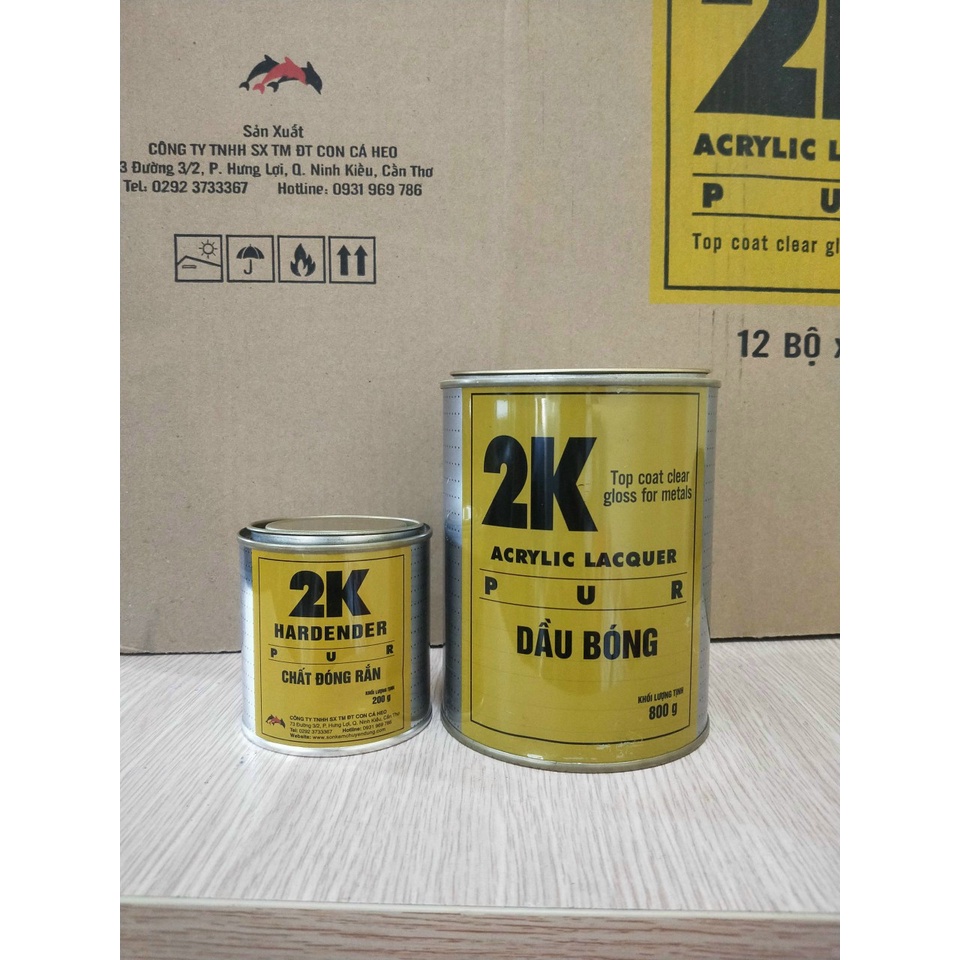 Dầu Bóng 2K  Sơn xe máy, ô tô; Sơn đá; Sơn gỗ.