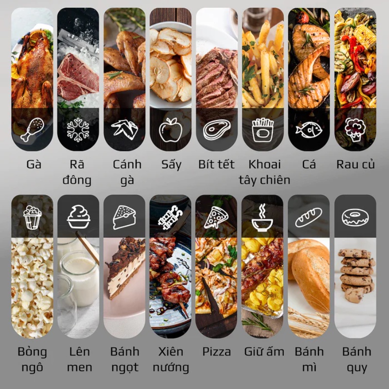 Nồi Chiên Không Dầu OLIVO AF15 - 16 Chức Năng - Dung Tích 15L - Hàng Chính Hãng- Tặng Kẹp Inox