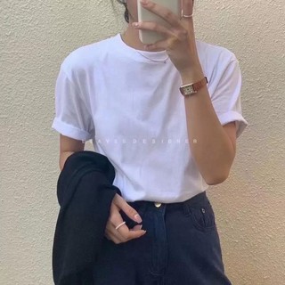 Áo thun trắng basic ALICE, áo thun trắng cotton, áo thun nữ trắng