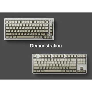 Set keycap AKKO Warm Gray (PBT Double-Shot / Cherry profile / 132 nút)