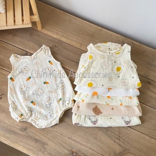 Body cộc xô muslin nhăn siêu mát
