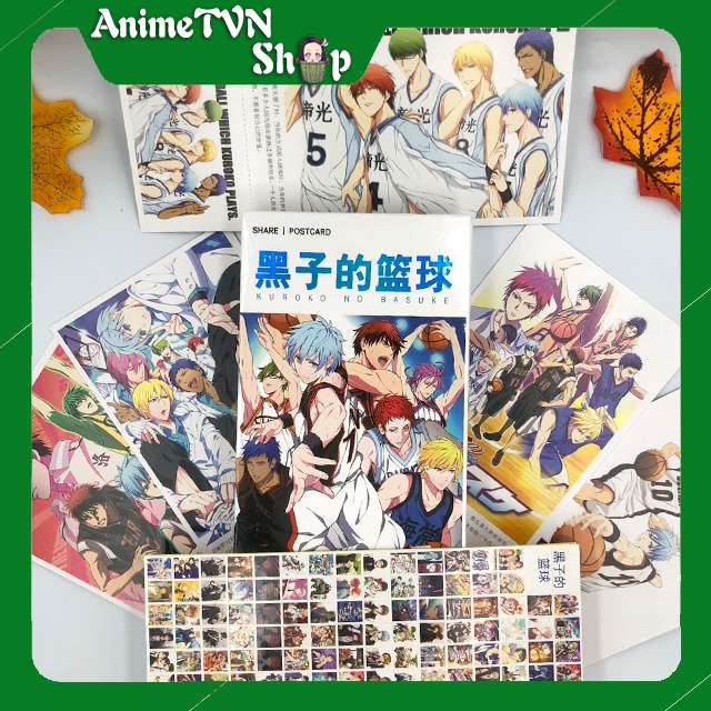 Hộp Postcard Bưu thiếp (Trọn bộ 340 Hình có Sticker) Anime/Manga Kuroko no Basket (Tuyển thủ vô hình)