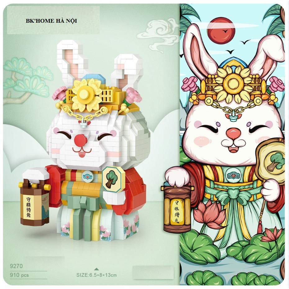 Đồ chơi lắp ráp mô hình thỏ ngọc, mô hình chú cừu 9270-9272