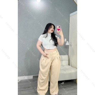 ÁO CROPTOP CỔ LỌ [TNT SHOP BIGSIZE 60KG 90KG]