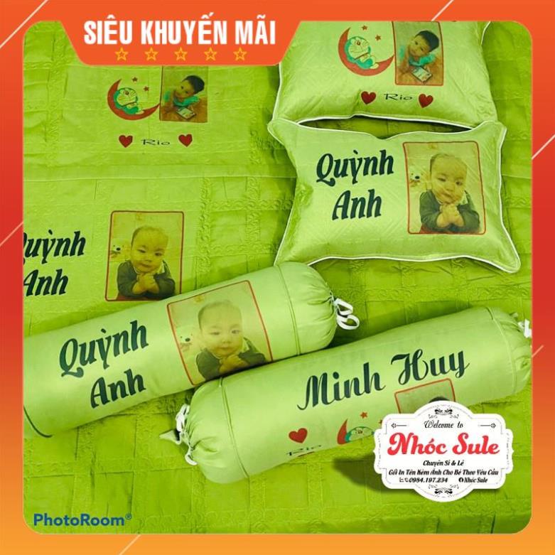 Gối ôm trẻ em in tên, in hình ảnh theo yêu cầu cho bé Nhóc Sule