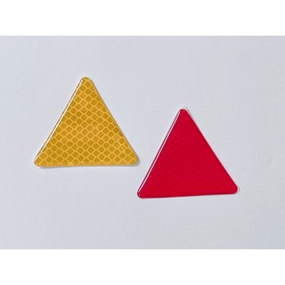 Tem tam giác🔺 phản quang dán đuôi dè sau xe máy 7x6.1cm, tem có sẵn keo