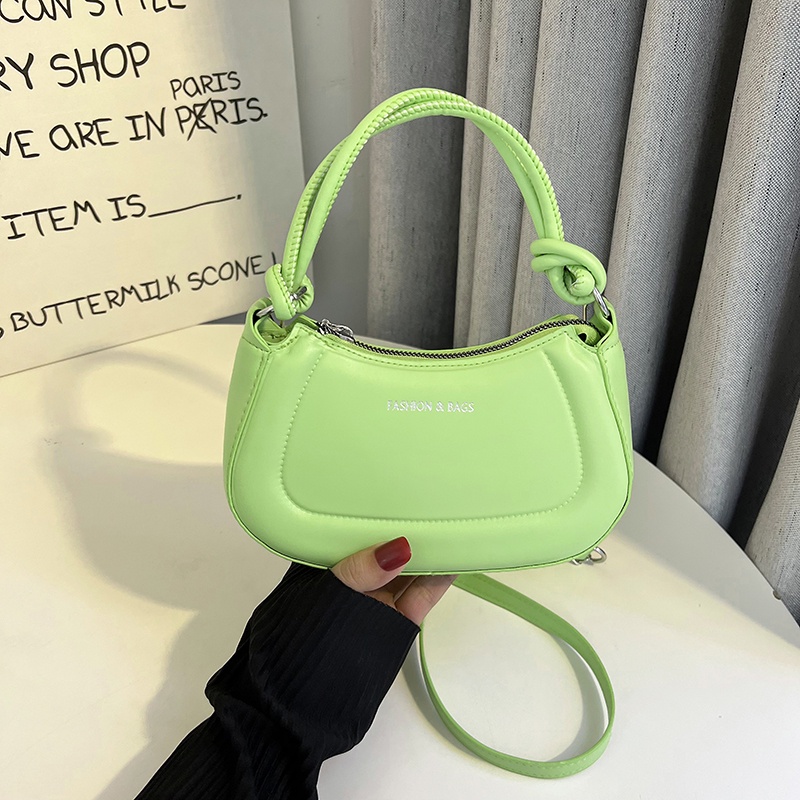 MONEY Túi đeo vai đơn Phong cách đơn giản thanh lịch Da PU màu trơn Tay cầm thoải mái Túi đeo vai Hàn Quốc cho chuyến đi chơi hẹn hò Du lịch