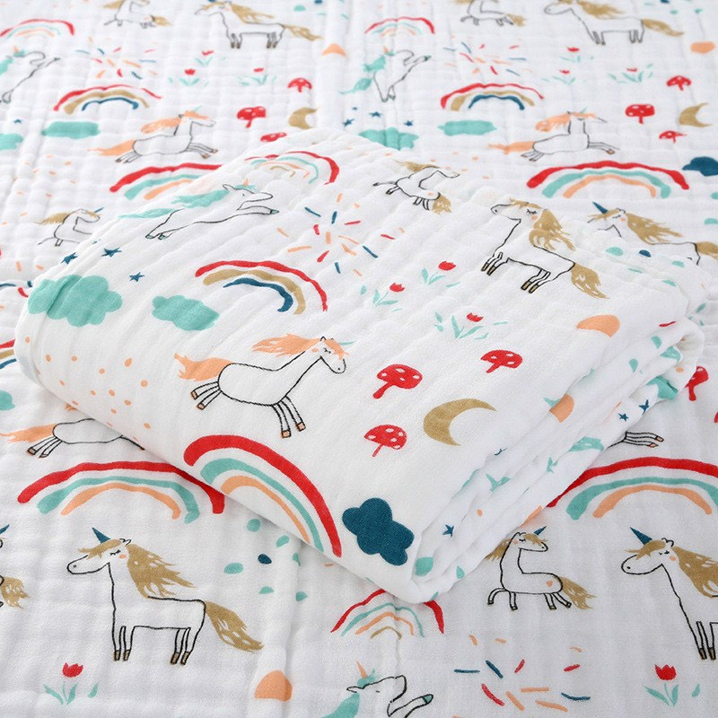 Khăn Tắm 6 lớp Xô Nhăn Cho Bé chất liệu vải xô mềm mịn cho bé sơ sinh