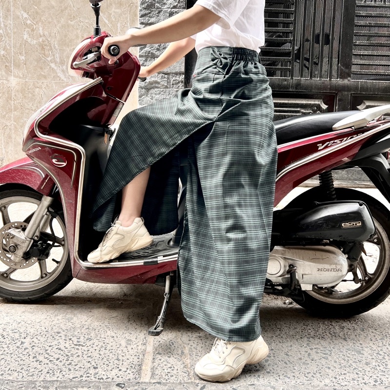 Váy Chống Nắng Xẻ Tà Kaki Dày Mềm Có Túi Phù Hợp Cho Xe Số Xe Ga Và Ngồi Sau Có Nút Bấm Chắc Chắn Talabishop