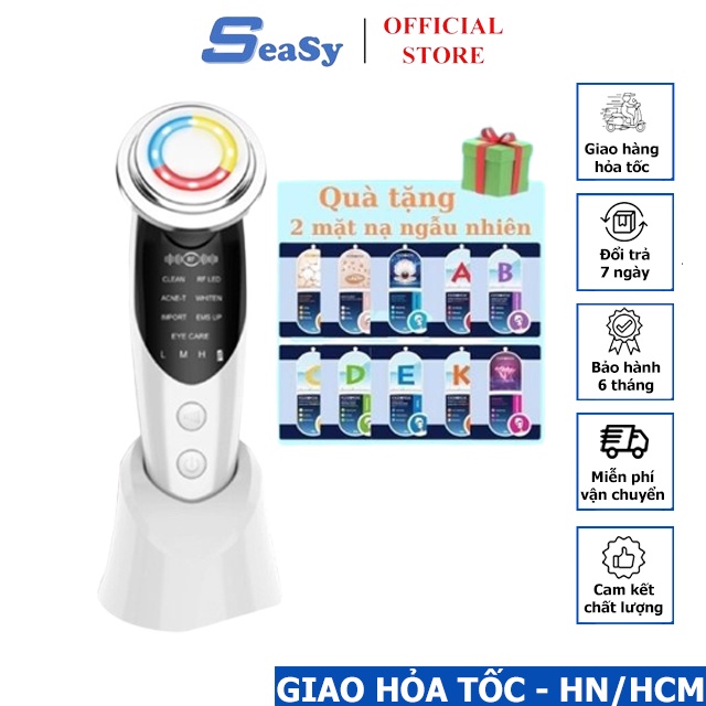 Máy đẩy tinh chất Ion âm SeaSy SS18 giúp ngăn ngừa mụn hỗ trợ nâng cơ mặt tái tạo, trẻ hóa làn da