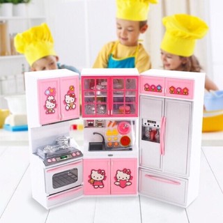 Hộp đồ chơi nhà bếp tí hon Hello Kitty (dùng pin có nhạc, đèn)
