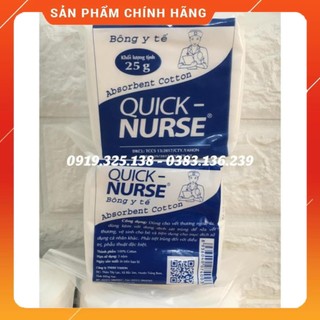 10 gói bông gòn y tế quick-nurse 25g