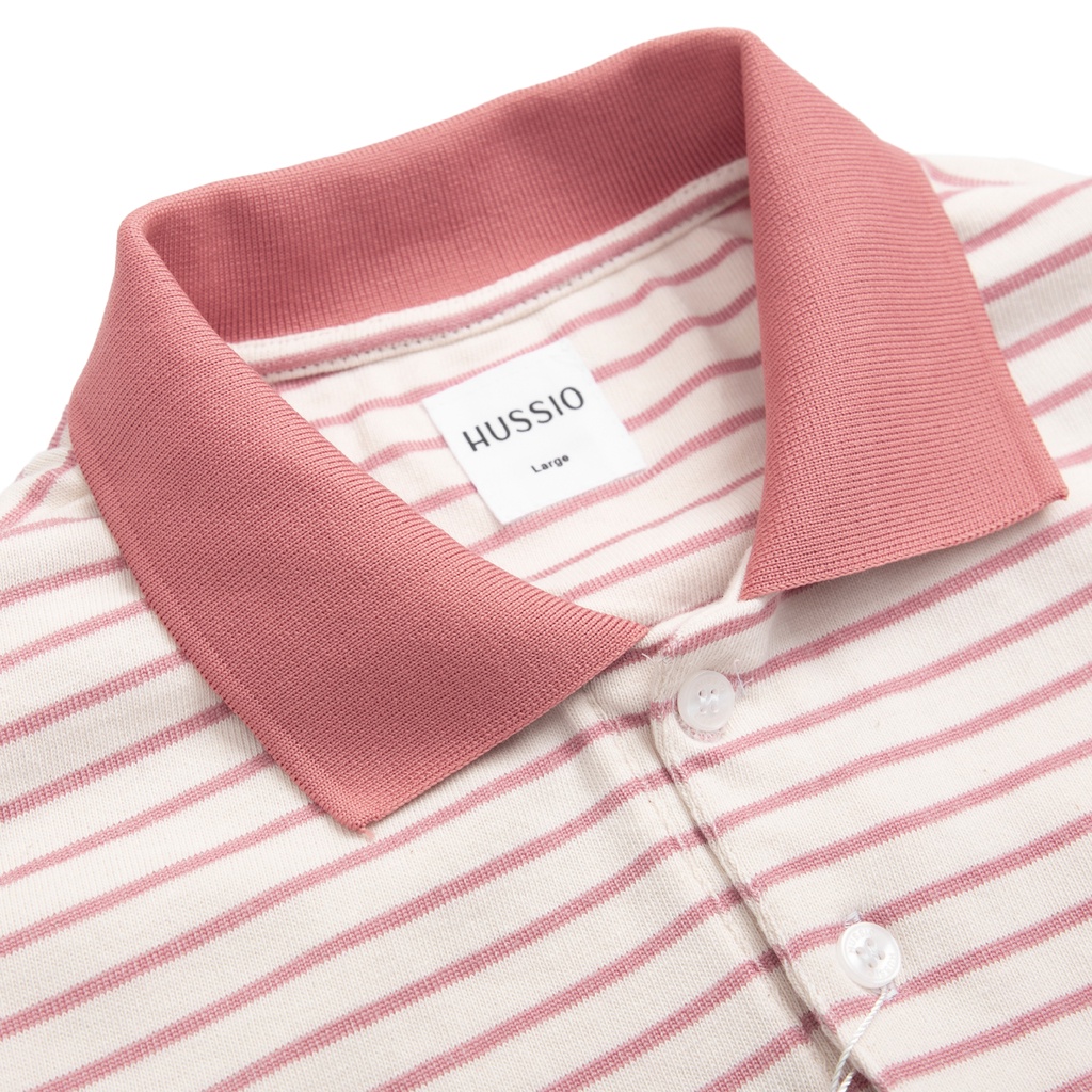 Áo Polo nam COLOR STRIPED vải Cotton Single sọc trẻ trung, năng động, chuẩn form - HUSSIO