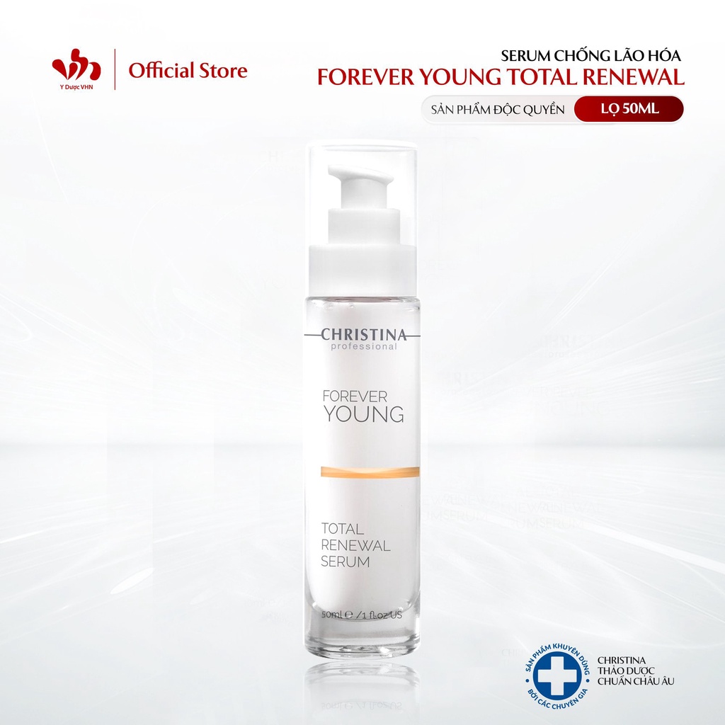 Serum Chống Lão Hóa Forever Young Total Renewal CHRISTINA Giúp Phục Hồi Nếp Nhăn, Da Căng Bóng 50ml