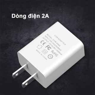 Củ sạc nhanh điện thoại cổng USB nguồn 5V 1A/2A cho camera, đèn LED, vợt muỗi, bàn chải đánh răng điện -SL001/002