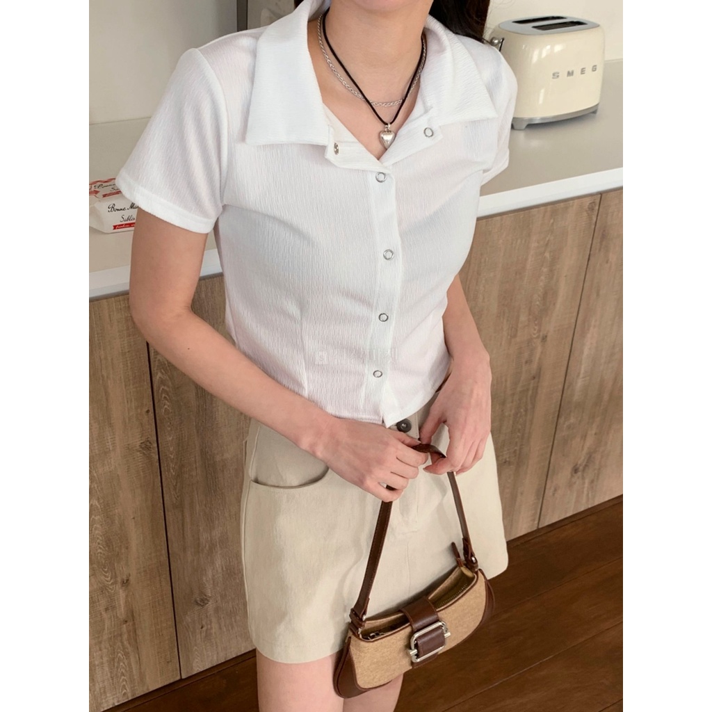 Áo Cardigan Ngắn Tay Xuyên Thấu Thiết Kế Đơn Giản