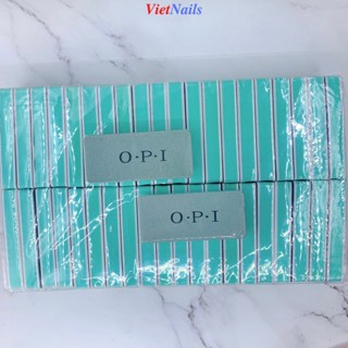 Lốc 40 Phao Mài Mịn OPI - Phao Chà Mịn Móng Hình Chữ Nhật Phao OPI Màu Xanh