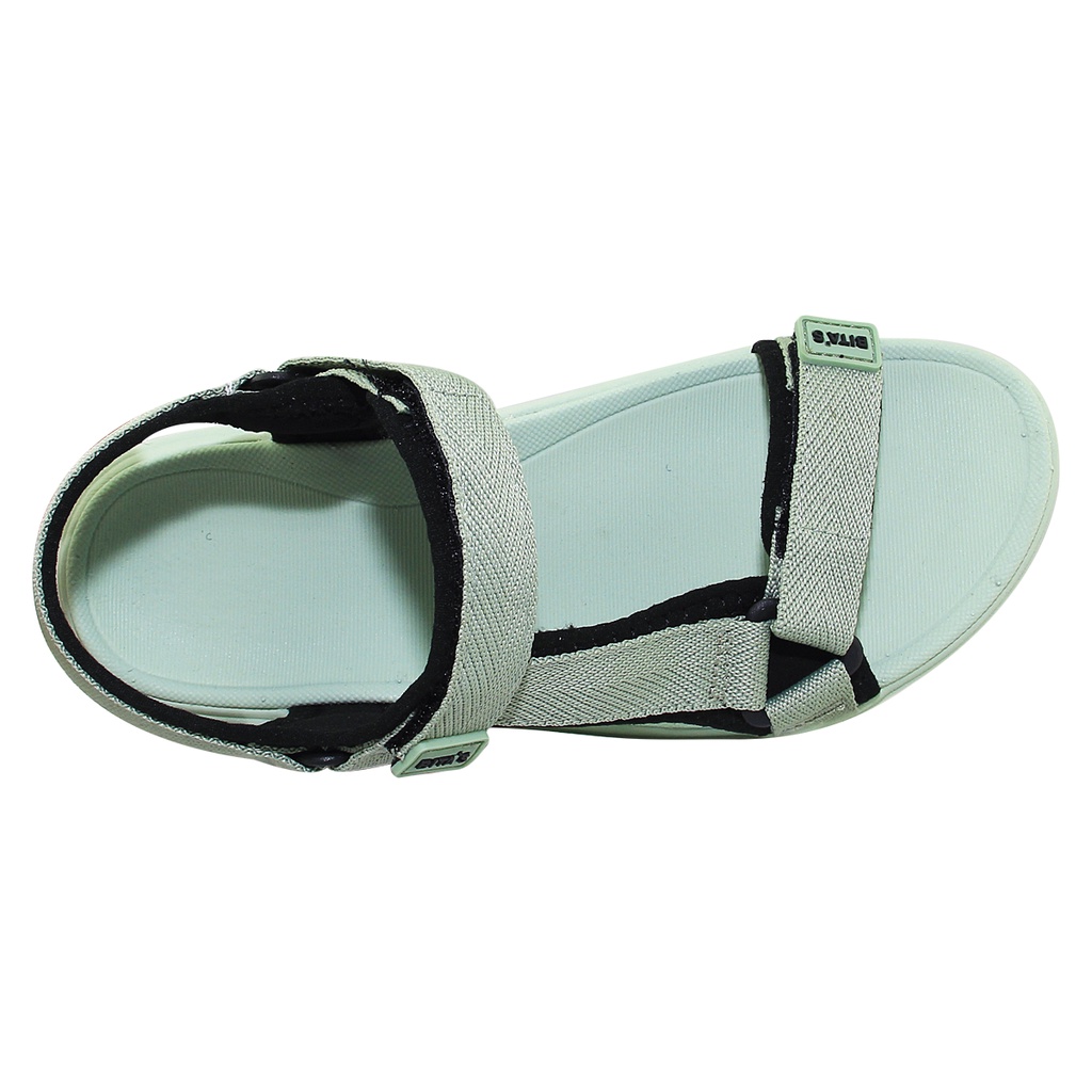 Sandal đế bằng nữ Bita's SYN.274 (Đen + Kem + Xanh mint)
