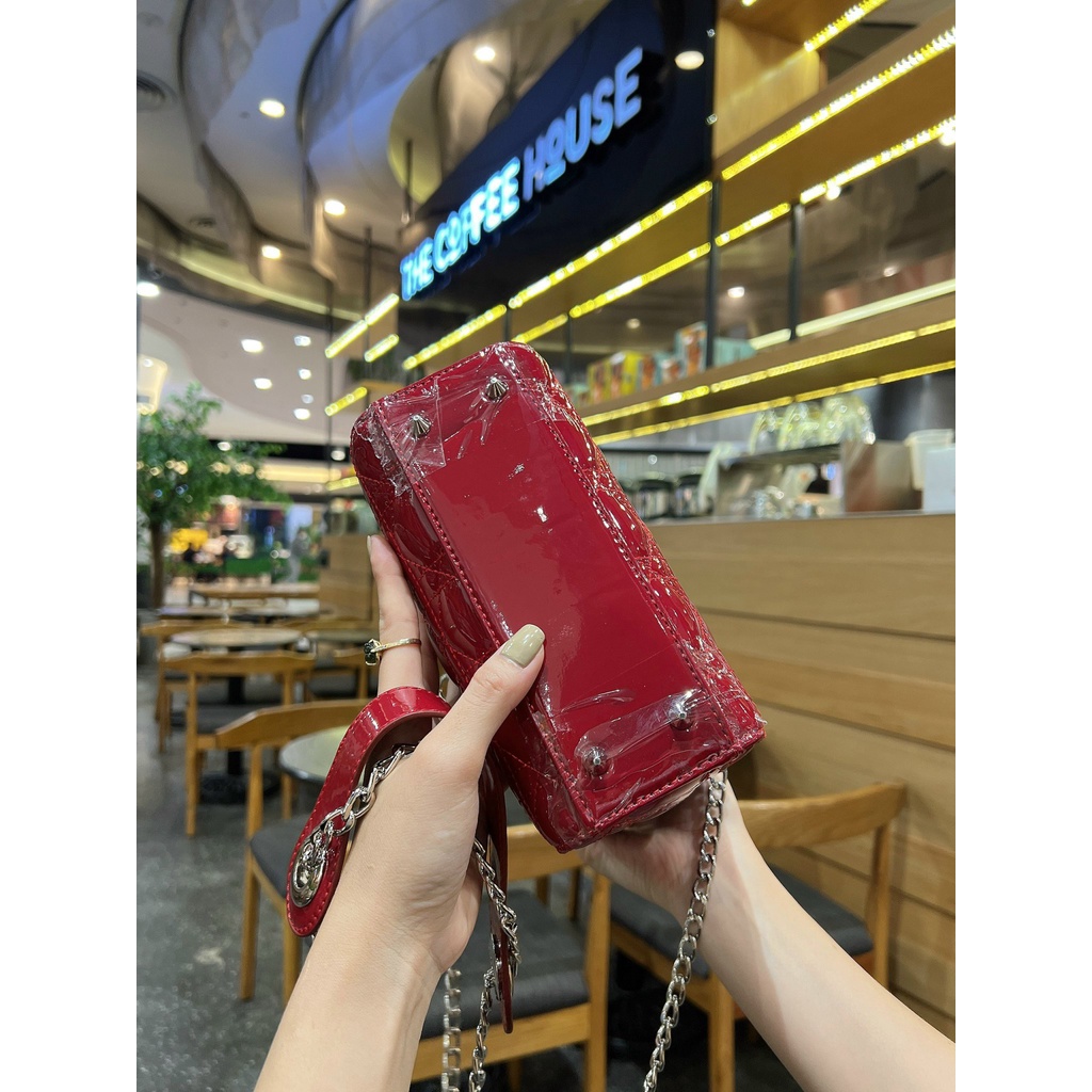 Túi D.I.O.R da bóng size 17cm-20cm Full hộp sang chảnh
