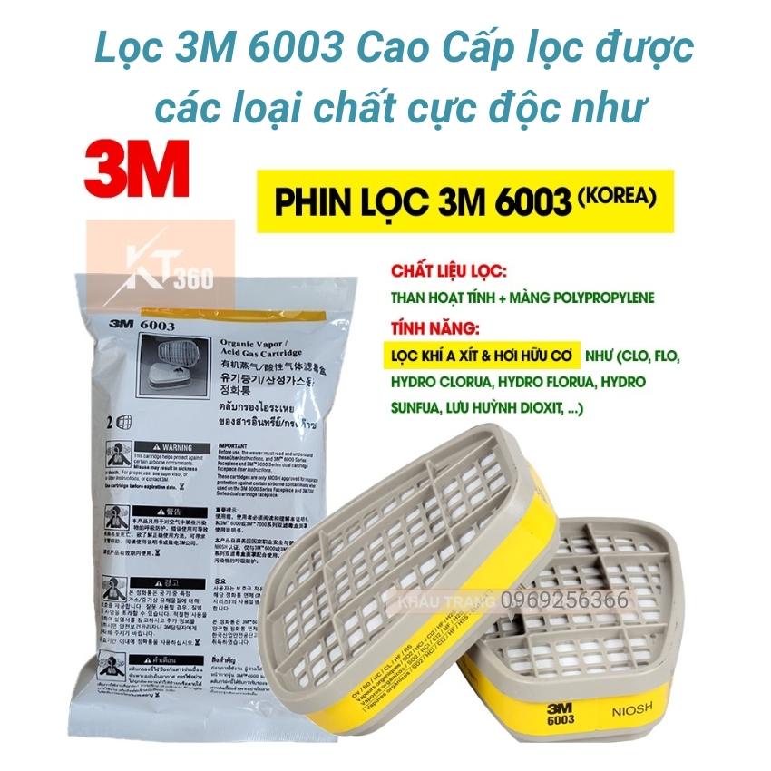 Bộ Mặt nạ phòng độc 3m6800 chống hóa chất,phun trừ sâu,khói bụi nhà máy đầy đủ phụ kiện