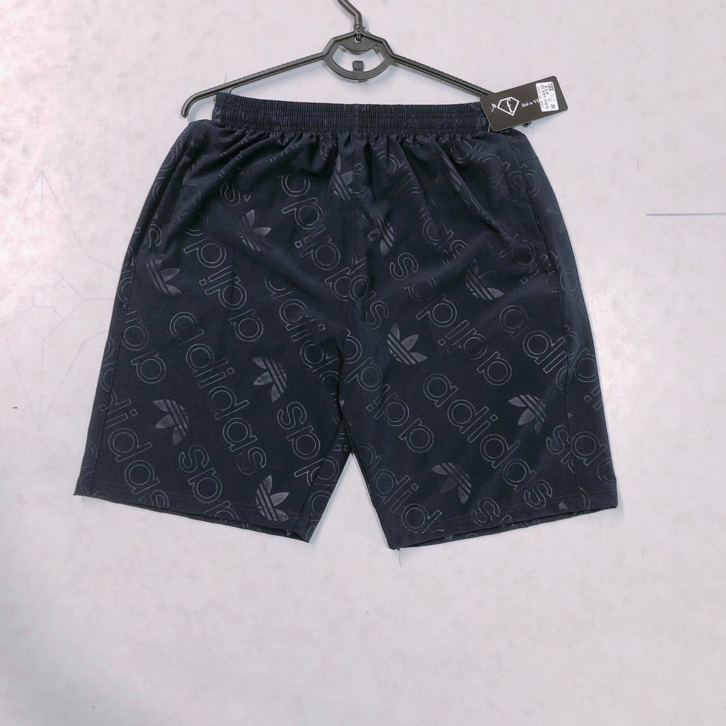 Quần Đùi Nam Họa Tiết 3D Dập nổi Chất vải Gió co dãn Không Nhăn Không Xù có túi khóa và dây rút