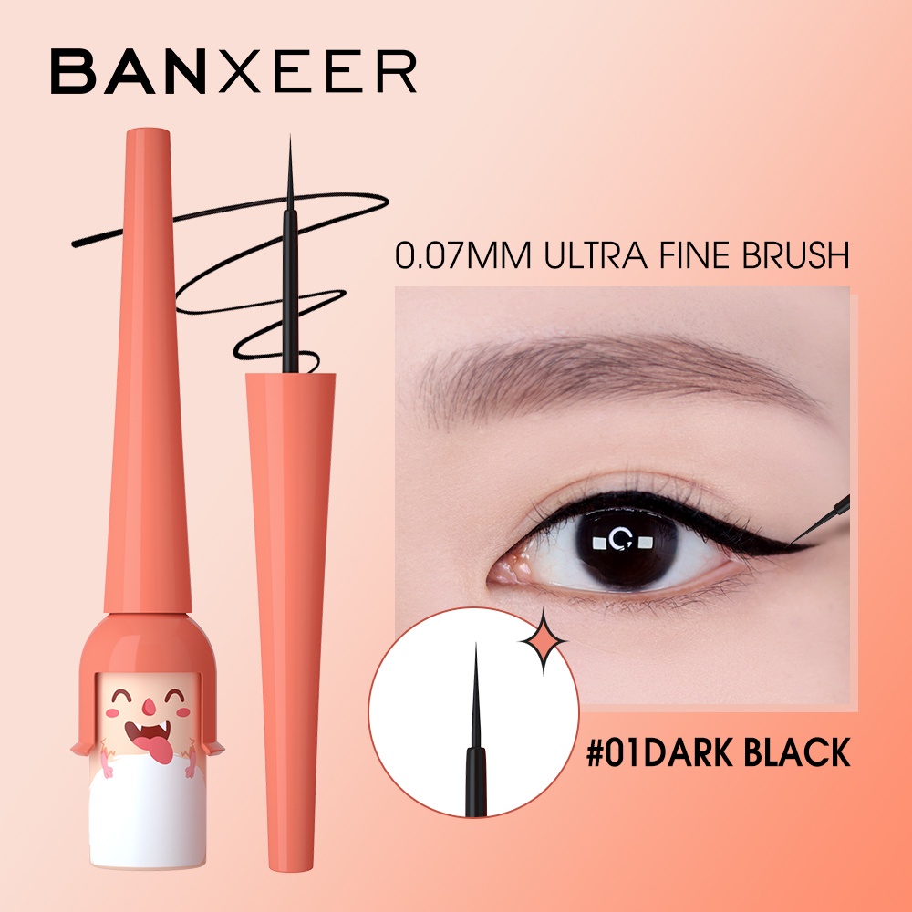 Set mỹ phẩm trang điểm BANXEER mascara bút kẻ mắt dụng cụ kẹp bấm cong lông mi nước tẩy trang 120g