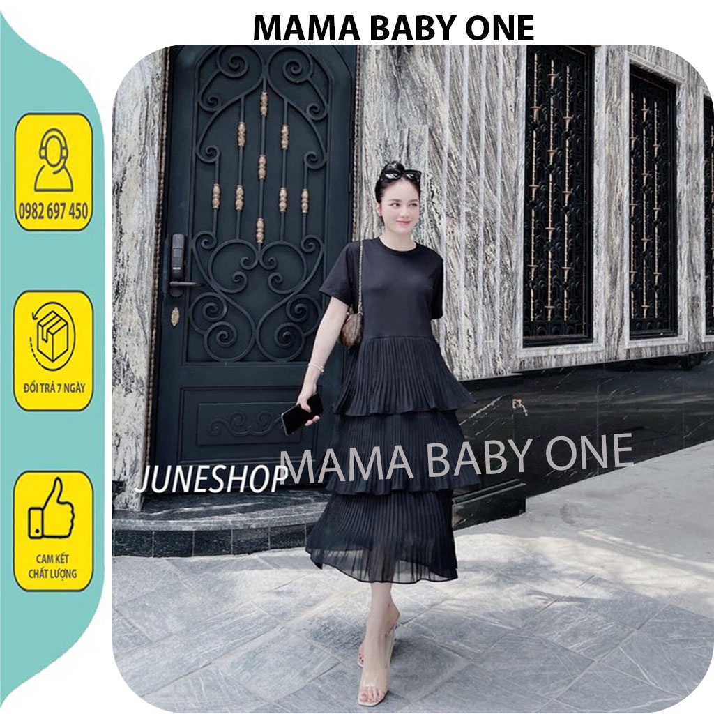 VÁY BẦU MÙA HÈ-ĐẦM BẦU THỜI TRANG CÔNG SỞ THIẾT KẾ BABAYDOLL CÁCH TÂN 3 TẦNG XUÔNG FRESIZE GIÁ RẺ.