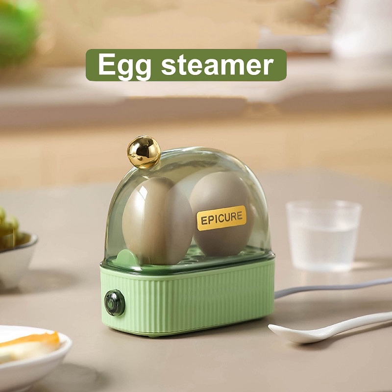 Máy hấp trứng mini tự động Máy luộc trứng đa năng Tự động ngắt điện khi trứng chín luộc cùng lúc 2 quả trứng