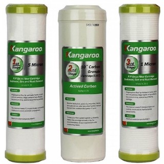 Bộ 3 lõi lọc nước 1 2 3 dùng cho các dòng máy lọc nước kangaroo và các dòng máy ro