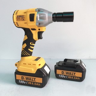 [TẶNG BỘ ĐẦU KHẨU & VÍT] Máy Siết Bulong Dwalt 199V - 2 pin 10 cell - Lõi Đồng 100% - Máy Bắn Vít, Mở ốc Dewatl Cao Cấp