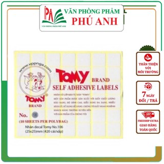 Giấy decan tomy 104, 117, 107, 123, 122, 116,112, 113, 119 vpp phú anh
