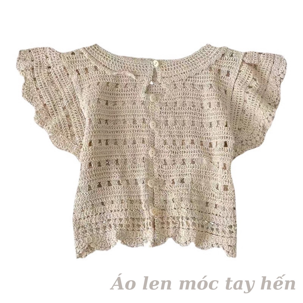 Áo len móc 92WEAR , thiết kế tay bèo độc đáo ALW2064