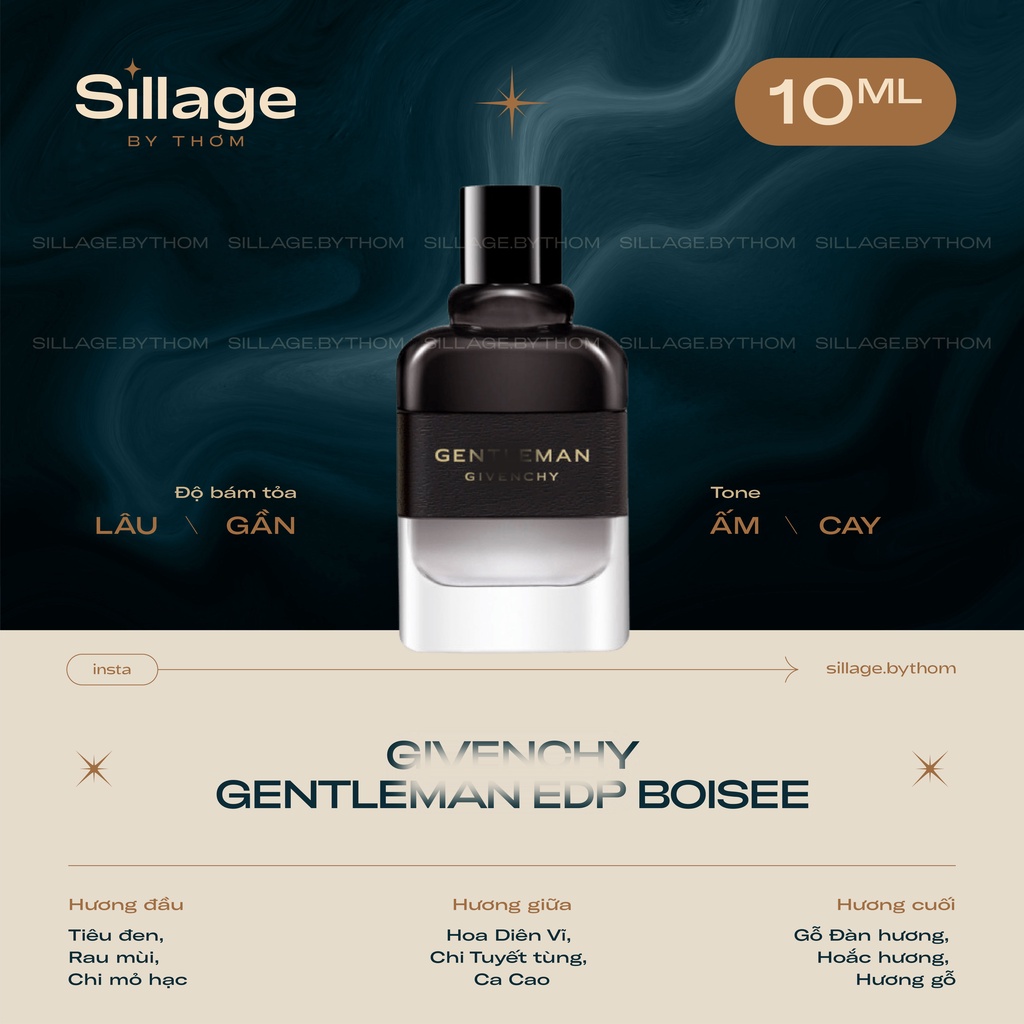 GIVENCHY GENTLEMAN EDP BOISEE | Mẫu thử nước hoa nam