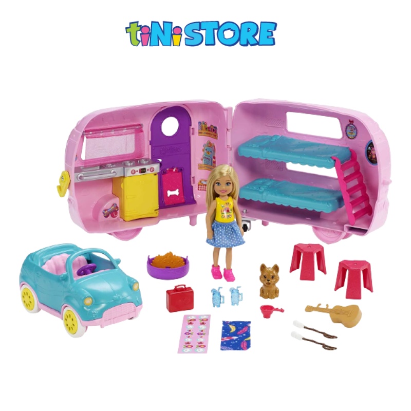 tiNiStore-Bộ đồ chơi búp bê Barbie cắm trại TiNiTOYFXG909667