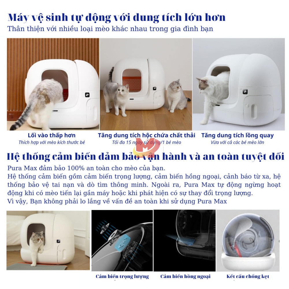 New 2024 - Máy Vệ Sinh Tự Động Cho Mèo PETKIT PURA MAX - Max Clean