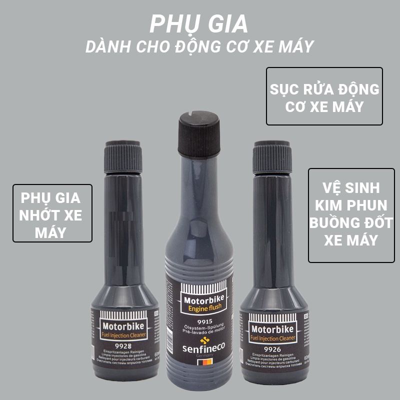 Dung dịch súc rửa động cơ xe máy Senfineco 9915 Motorbike Engine Flush dung tích 100ml