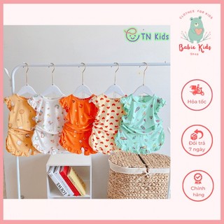 Bộ ngắn tay MinKy Mom thun lạnh áo cánh tiên cho bé gái