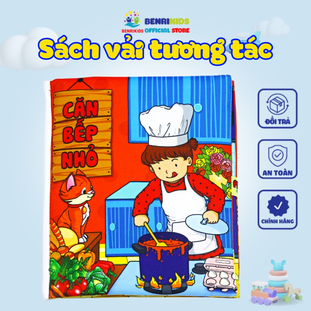 Sách Vải Tương Tác Căn Bếp Nhỏ benrikids