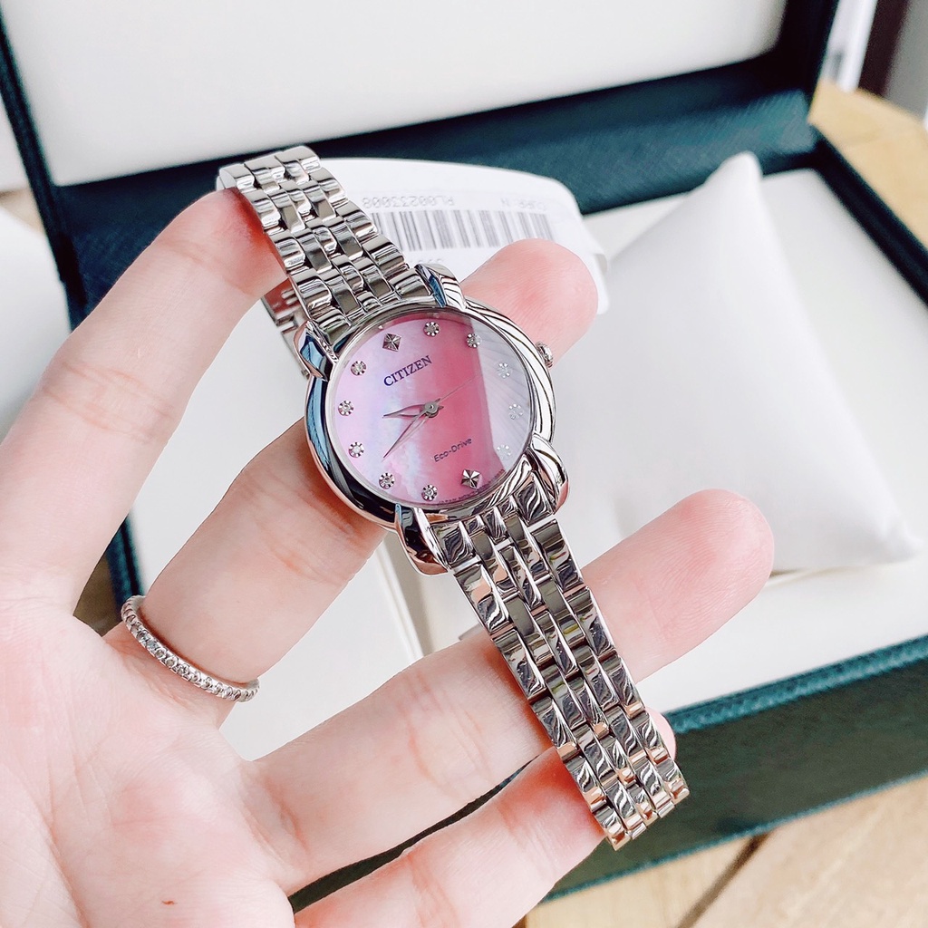 Đồng hồ nữ chính hãng Citizen EM0710-54Y - Máy Pin năng lượng ánh sáng- kính cứng cường lực