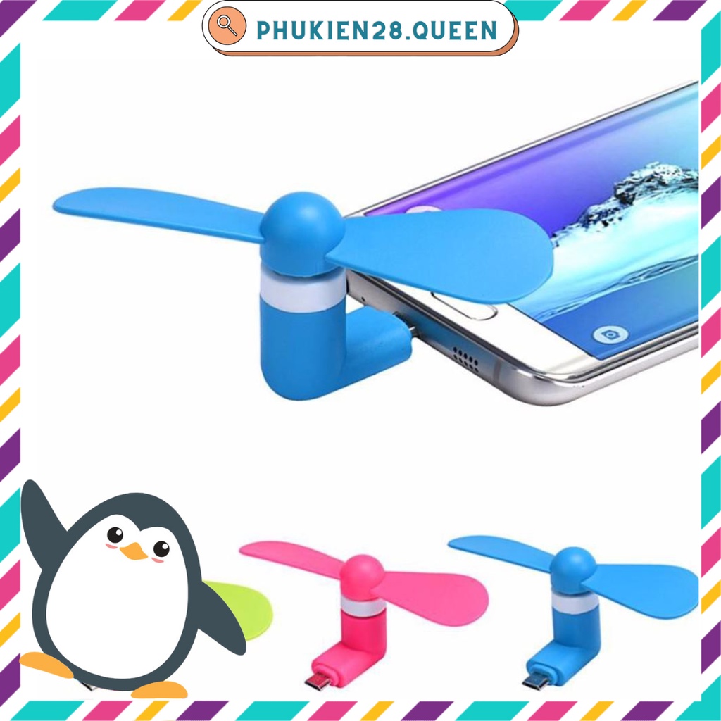 Quạt Cắm Điện Thoại 2 Cánh Nhỏ Gọn, Quạt USB Cực Mát Dành Cho Mọi Loại Thiết Bị