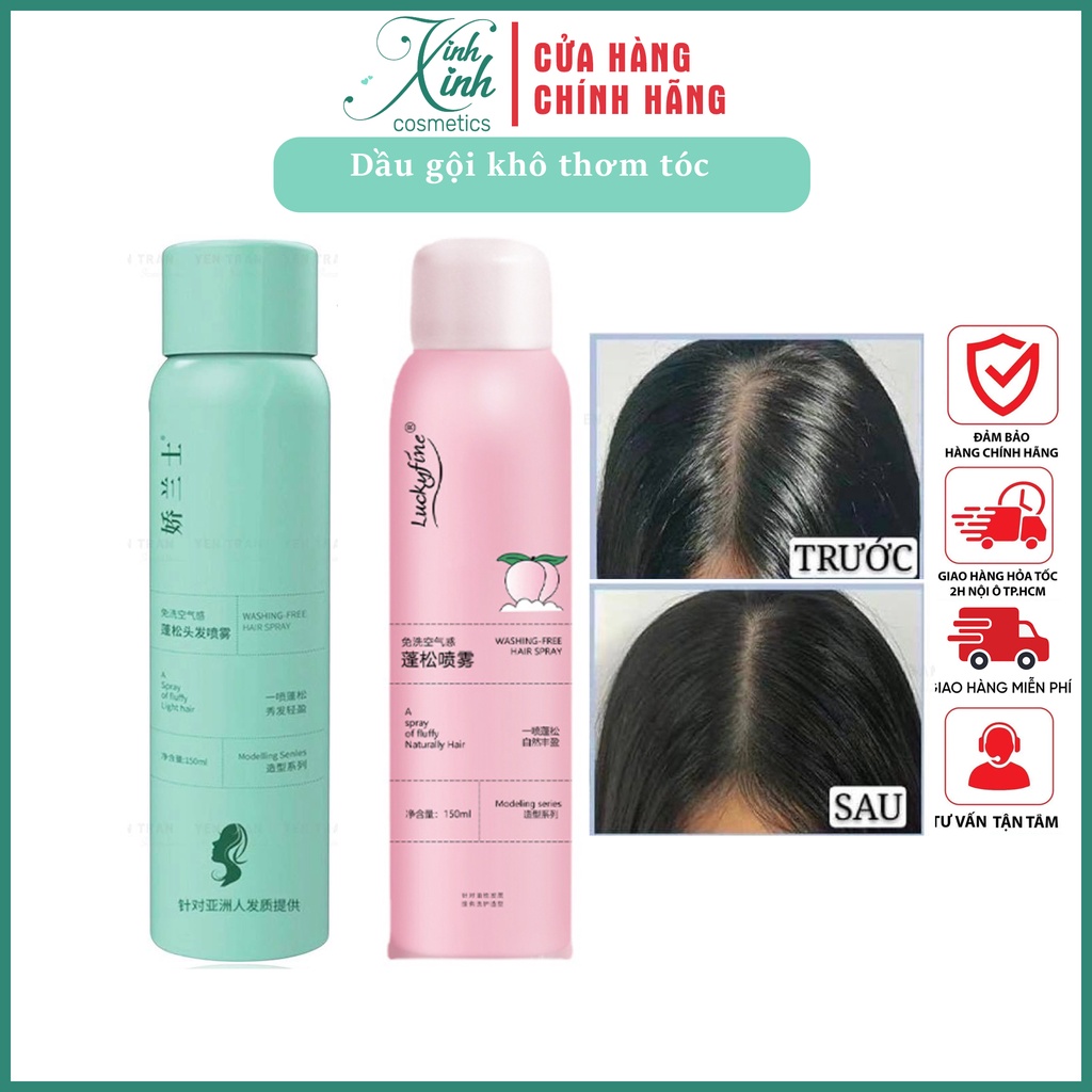 Dầu gội khô dạng Xịt giúp tóc bồng bềnh suốt 8 Tiếng không dầu không bết dính