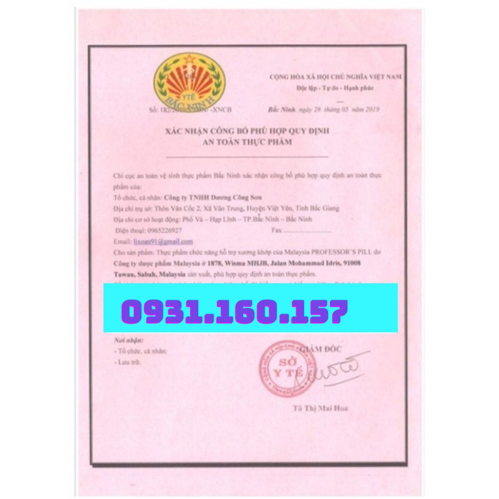 Viên Khớp Malaysia hộp 20 ống