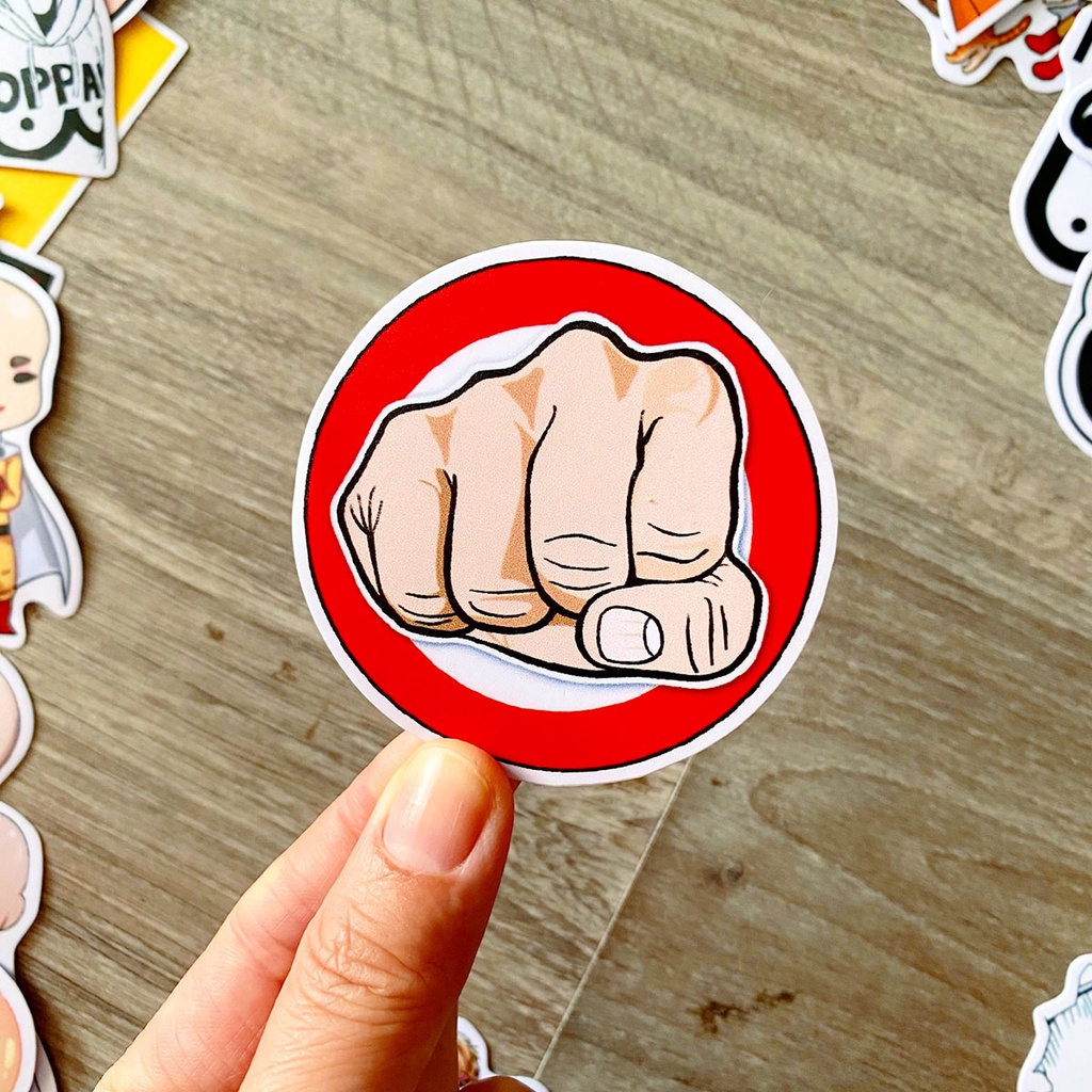 Sticker Chủ Đề ONE PUNCH MAN Hình Dán Decal Chất Lượng Cao Chống Nước Trang Trí Va li, Xe, Laptop, Nón Bảo Hiểm