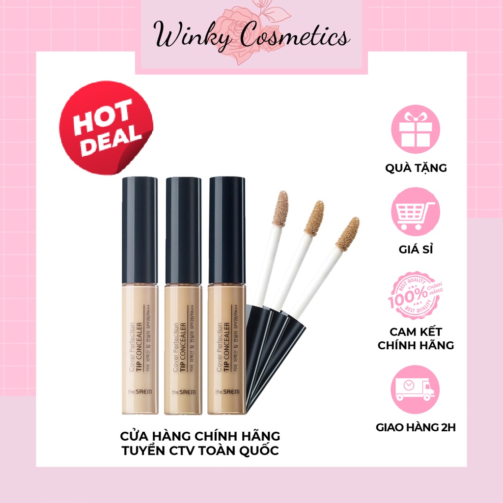 Kem che khuyết điểm The Seam Cover Perfection Tip Concealer Spf28 PA++