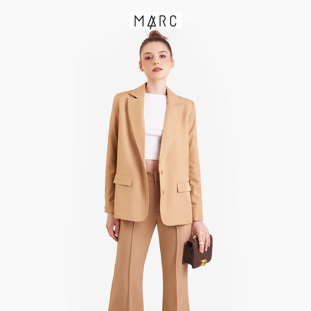 Áo blazer nữ Áo vest nữ MARC FASHION tay dài cơ bản cài 2 nút trẻ trung CBNH023523