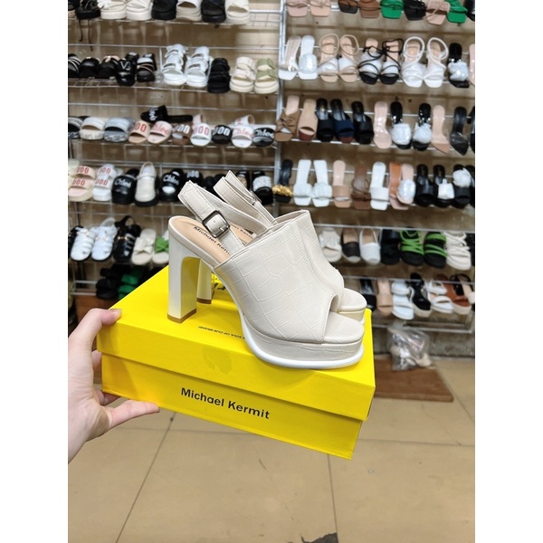 Giày cao gót da nữ đế vuông 7p- Hàng QC fullbox- kèm video thật