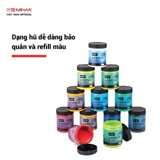 [MIYA VIỆT NAM OFFICIAL] Màu Acrylic Miya Himi 300ml dạng hũ
