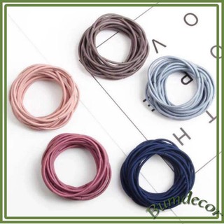 Set 100 Dây Buộc Tóc Trơn Kèm Túi Zip