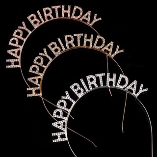 CÀI TÓC HAPPY BIRTHDAY ĐÍNH ĐÁ LẤP LÁNH